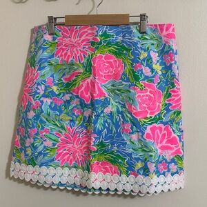 NWT Lilly Pulitzer Zanzibar Blue Bunny Business Izzy Skirt Size 12
